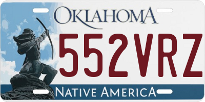 OK license plate 552VRZ