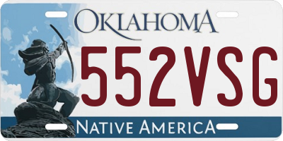 OK license plate 552VSG