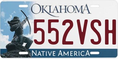 OK license plate 552VSH