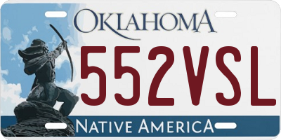 OK license plate 552VSL