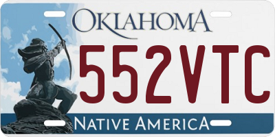 OK license plate 552VTC