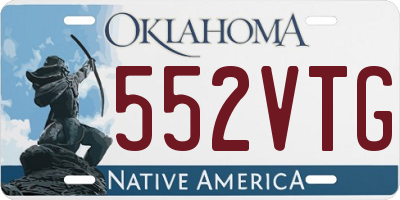 OK license plate 552VTG