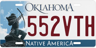 OK license plate 552VTH
