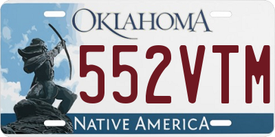 OK license plate 552VTM