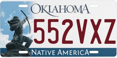 OK license plate 552VXZ