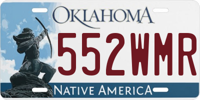 OK license plate 552WMR