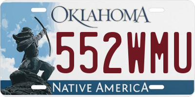 OK license plate 552WMU