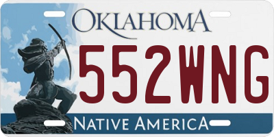 OK license plate 552WNG