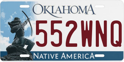 OK license plate 552WNQ