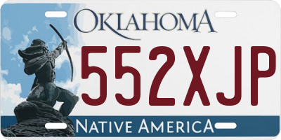 OK license plate 552XJP