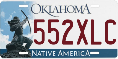 OK license plate 552XLC