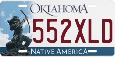 OK license plate 552XLD