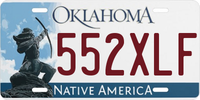 OK license plate 552XLF