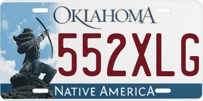 OK license plate 552XLG