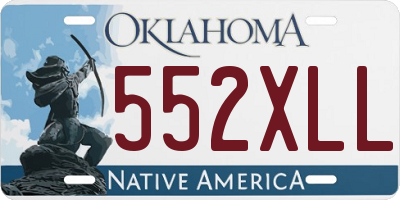 OK license plate 552XLL