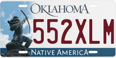 OK license plate 552XLM
