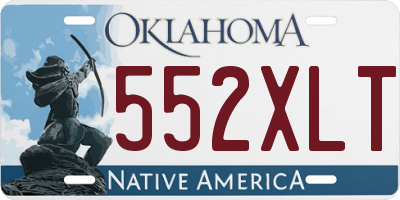 OK license plate 552XLT