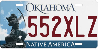 OK license plate 552XLZ