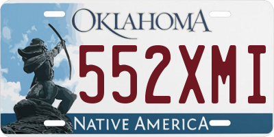 OK license plate 552XMI