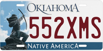 OK license plate 552XMS