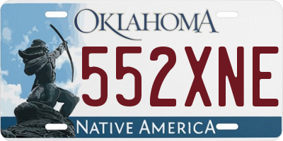 OK license plate 552XNE