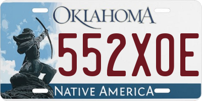 OK license plate 552XOE