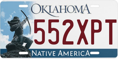 OK license plate 552XPT