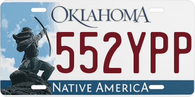 OK license plate 552YPP