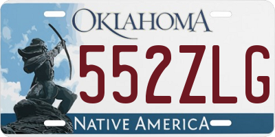 OK license plate 552ZLG