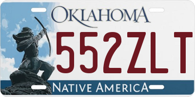 OK license plate 552ZLT