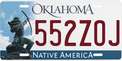 OK license plate 552ZOJ