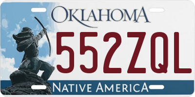 OK license plate 552ZQL