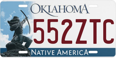 OK license plate 552ZTC