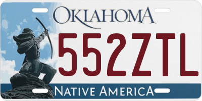 OK license plate 552ZTL