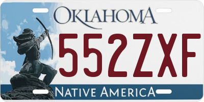 OK license plate 552ZXF