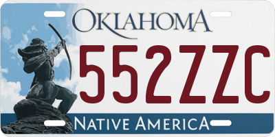 OK license plate 552ZZC