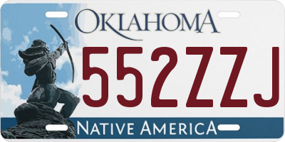 OK license plate 552ZZJ