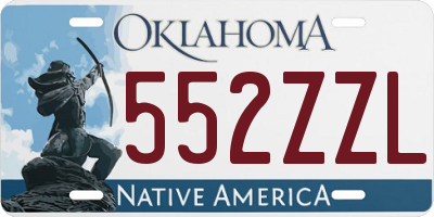 OK license plate 552ZZL