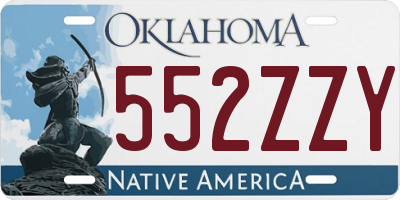 OK license plate 552ZZY