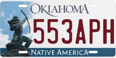 OK license plate 553APH