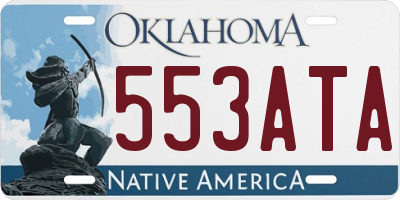OK license plate 553ATA