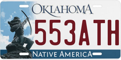 OK license plate 553ATH