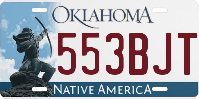 OK license plate 553BJT