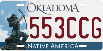 OK license plate 553CCG