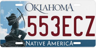 OK license plate 553ECZ