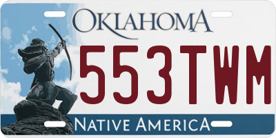 OK license plate 553TWM