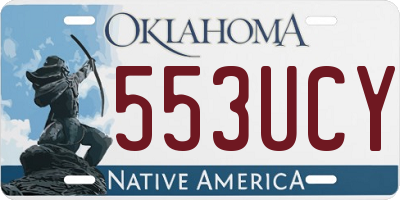 OK license plate 553UCY