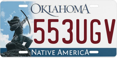OK license plate 553UGV
