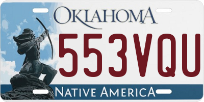 OK license plate 553VQU