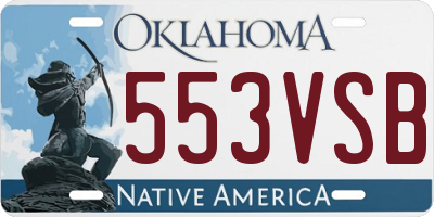 OK license plate 553VSB